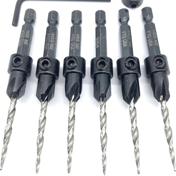 TG USA Countersink Drill Bit Set 6 Pc 6 9 64 Tropical Tiki Bars