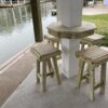 piling table with four barstools patio furniture