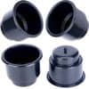 Plastic Cup Drink Holders with Drain Hole for Outdoor Furniture - Set of 4
