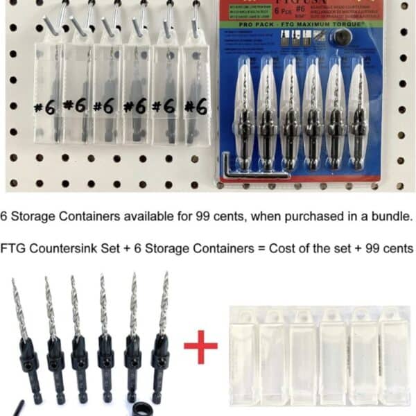 countersink drill bit set 6 pc