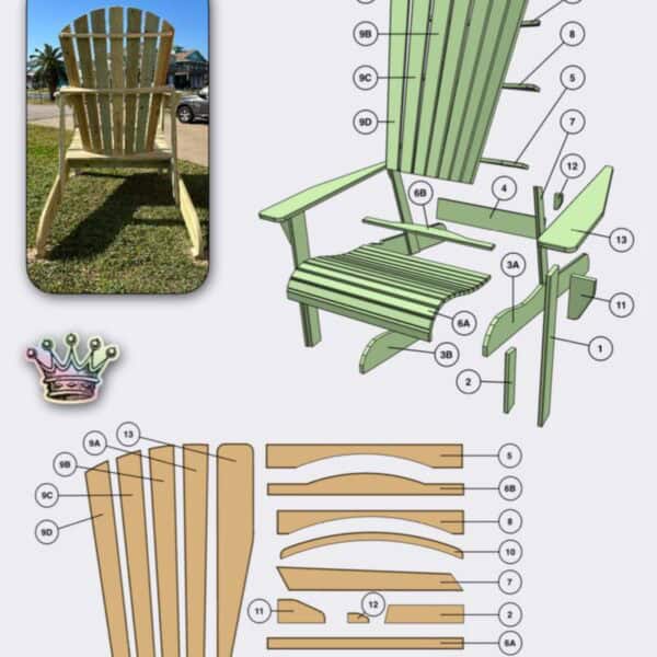 Giant Adirondack chair plans