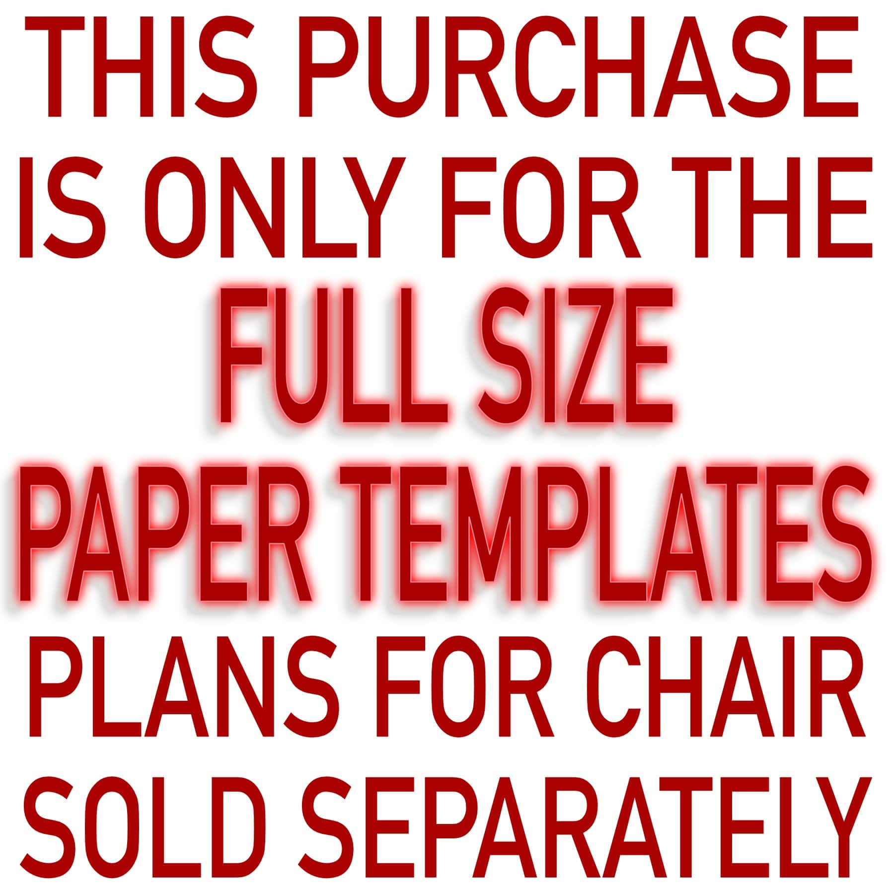 Full Size Paper Templates for GIANT Adirondack Chair - Free Shipping - Image 2
