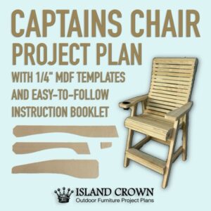 Captains Chair Project Plan with 1/4'' MDF Templates