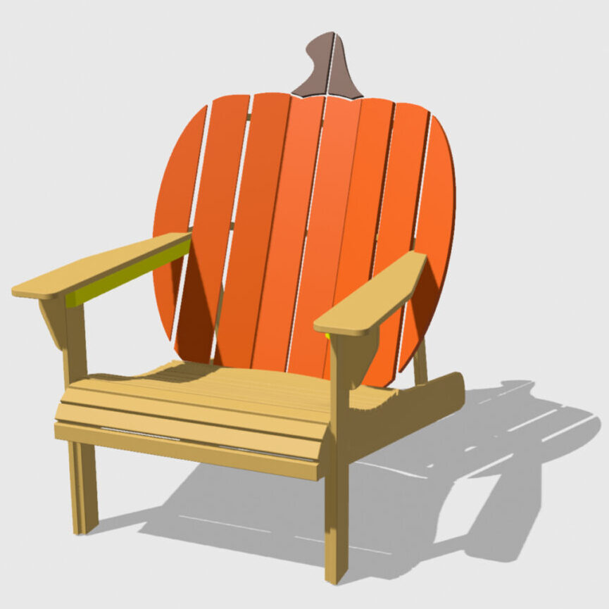 Pumpkin Back GIANT Adirondack Chair Project Plan - For A Limited Time - Image 11