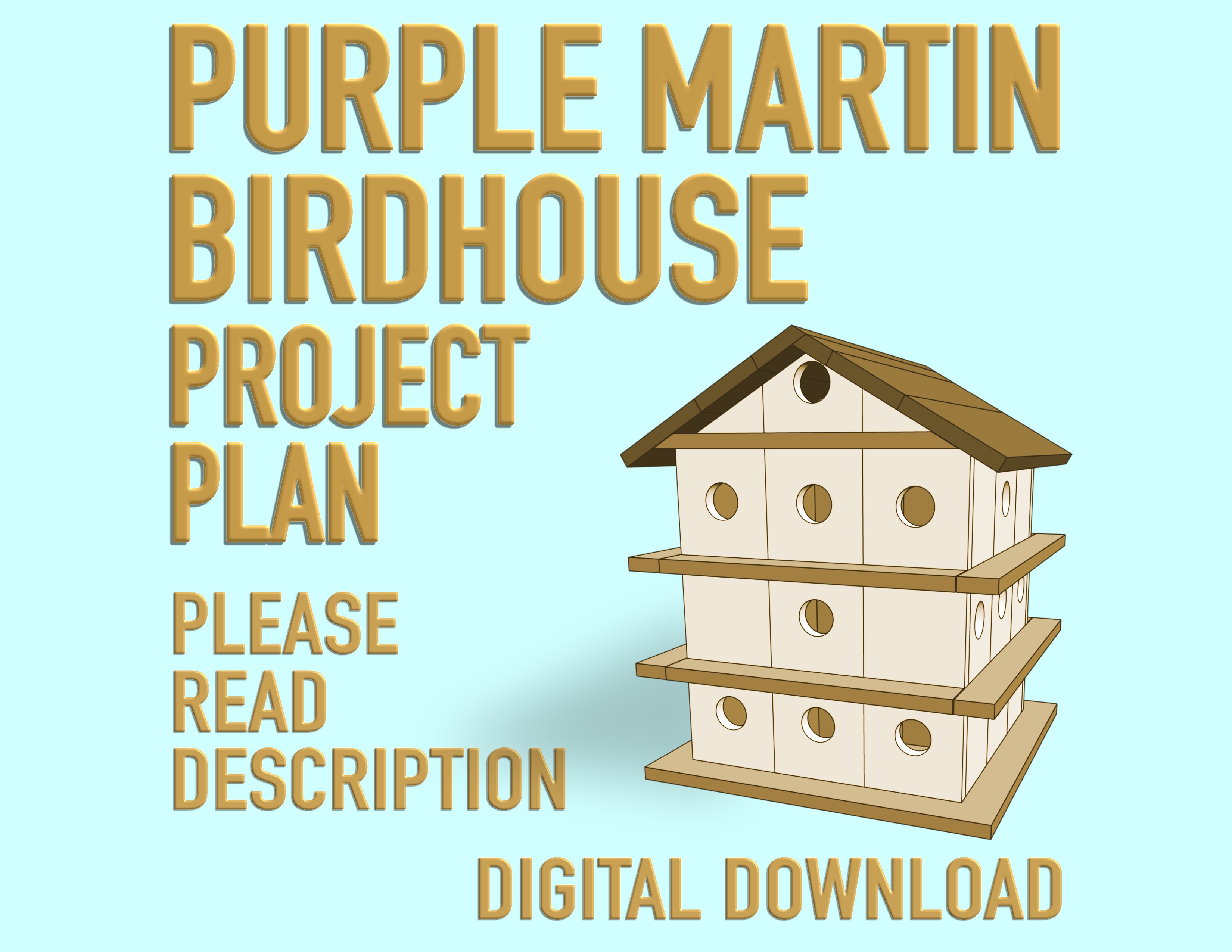Purple Martin Bird House - 28 Rooms!