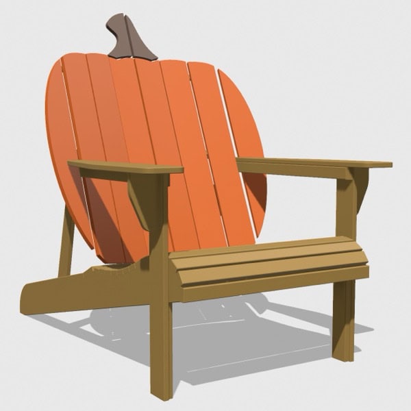 Pumpkin Back GIANT Adirondack Chair Project Plan - For A Limited Time - Image 12